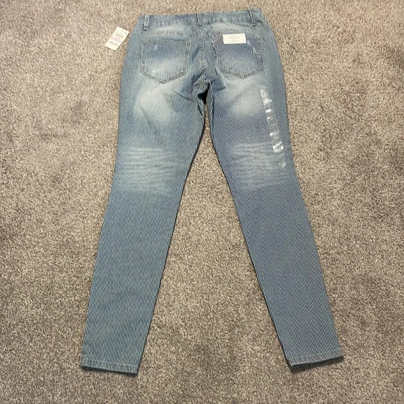 NWT S&CO. Macy’s Pin Striped Skinny Low Rise Denim Jeans 6 - Picture 12 of 16